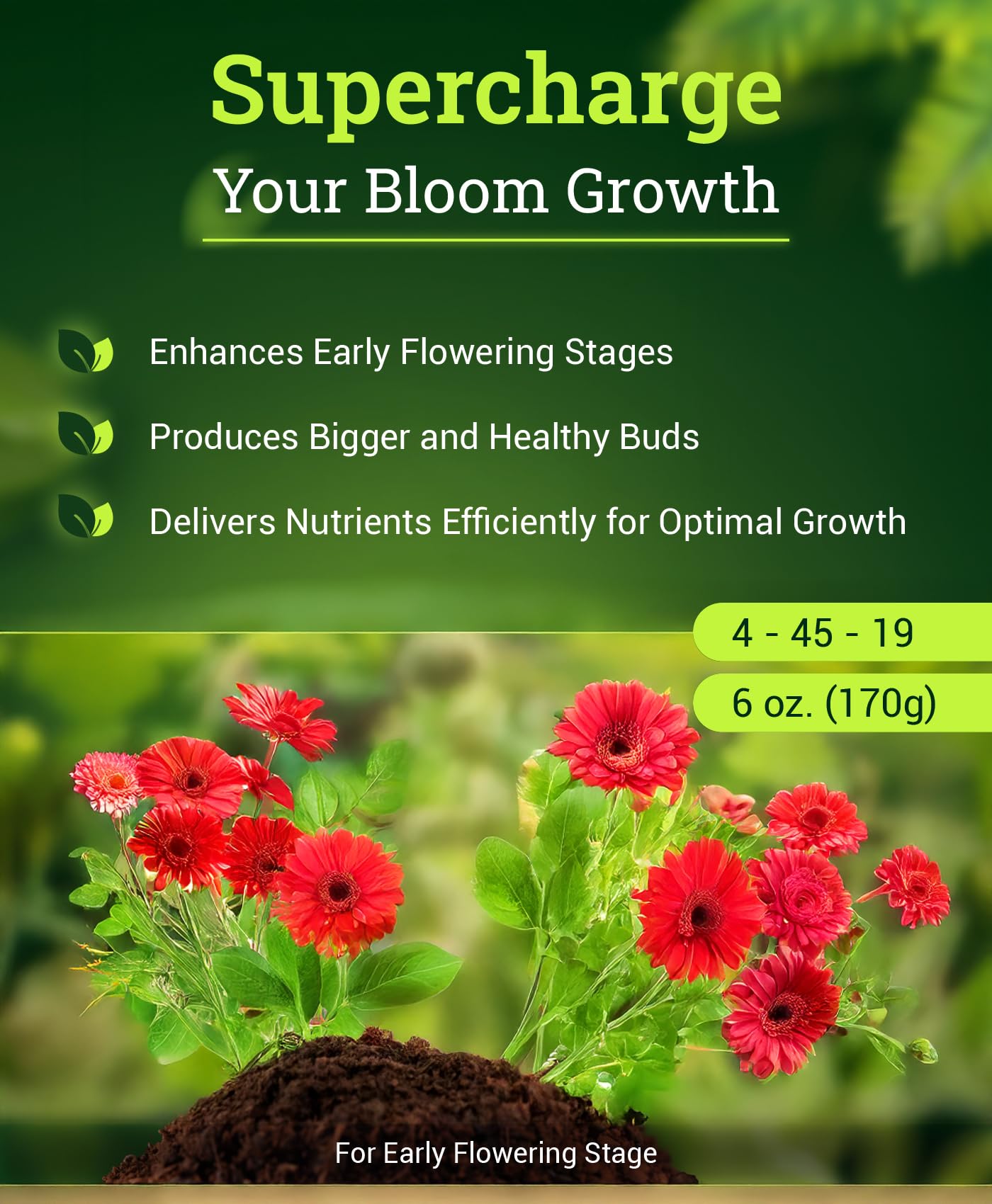 FoxFarm Open Sesame Soluble Fertilizer, High-Phosphorus Fertilizer for Early Blooming, pH Balanced - Supports Bud Development, NPK 5-45-19 (6 oz)