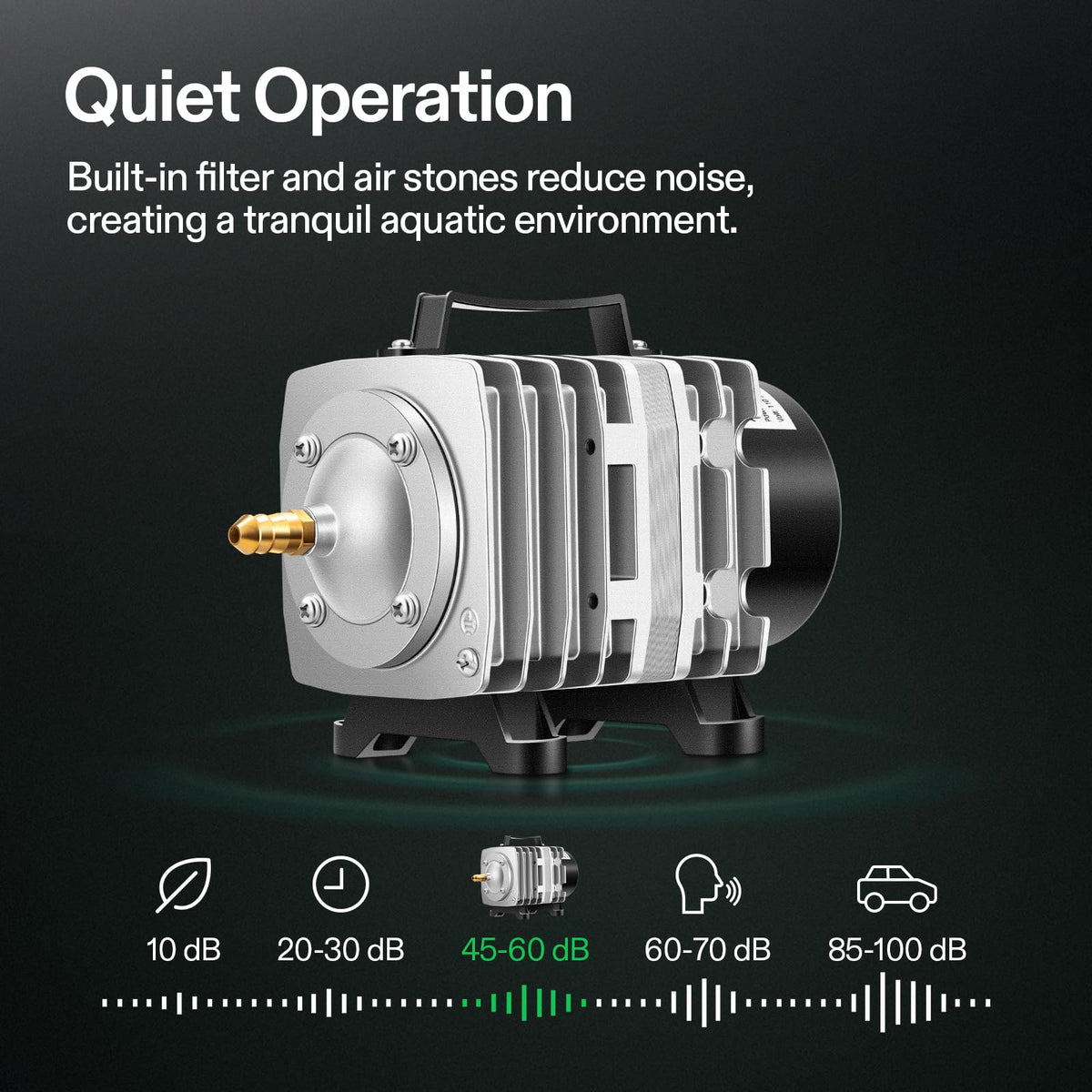 VIVOSUN Aquarium Air Pumps, Multiple Flow Options