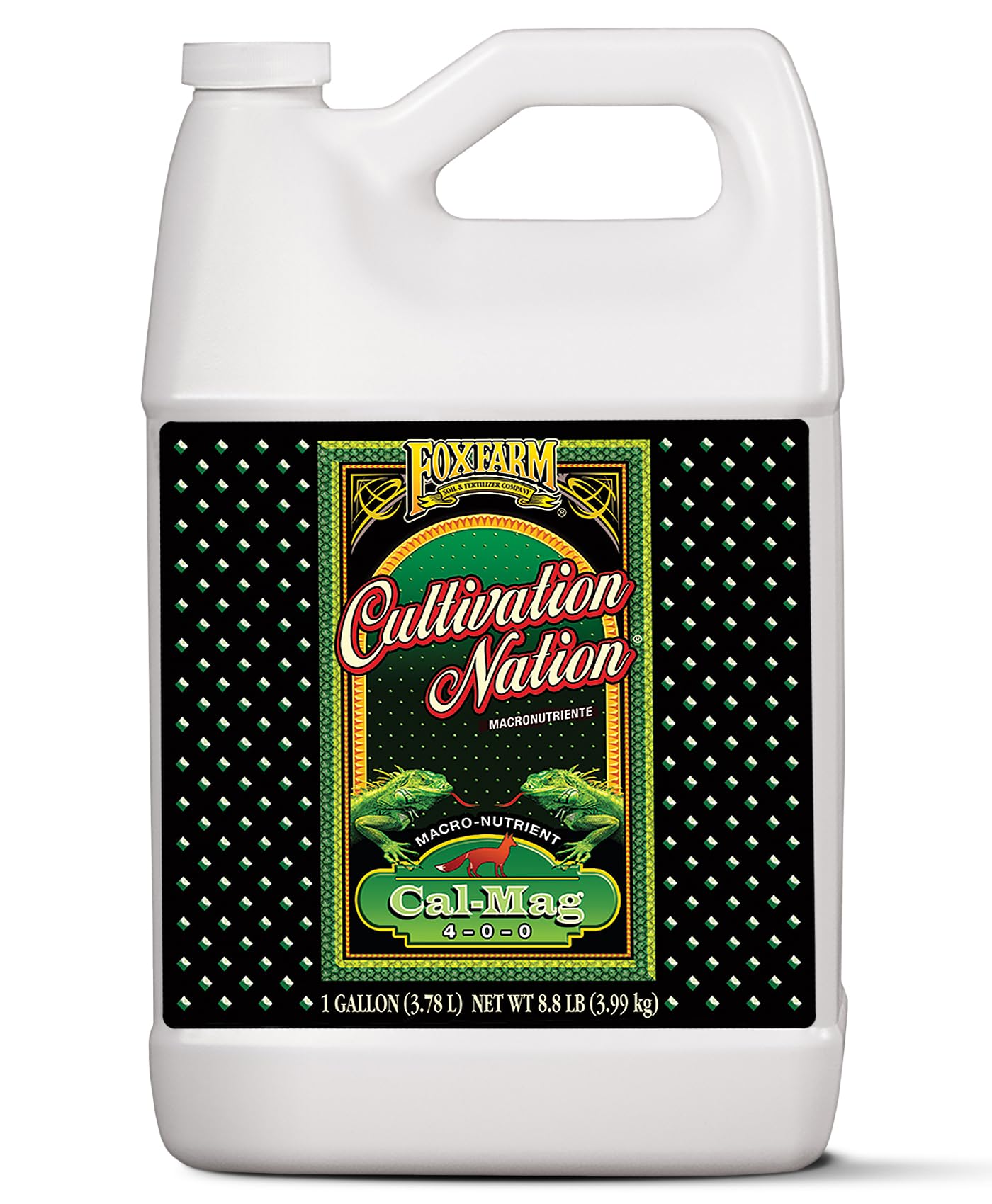 Fox Farm Cultivation Nation Cal-Mag Supplement - Formula with 3% Calcium & 1% Magnesium for Flowering & Fruiting, Ideal for Hydroponics, Soil, & All Growing Environment, NPK 4-0-0 (1 Quart)