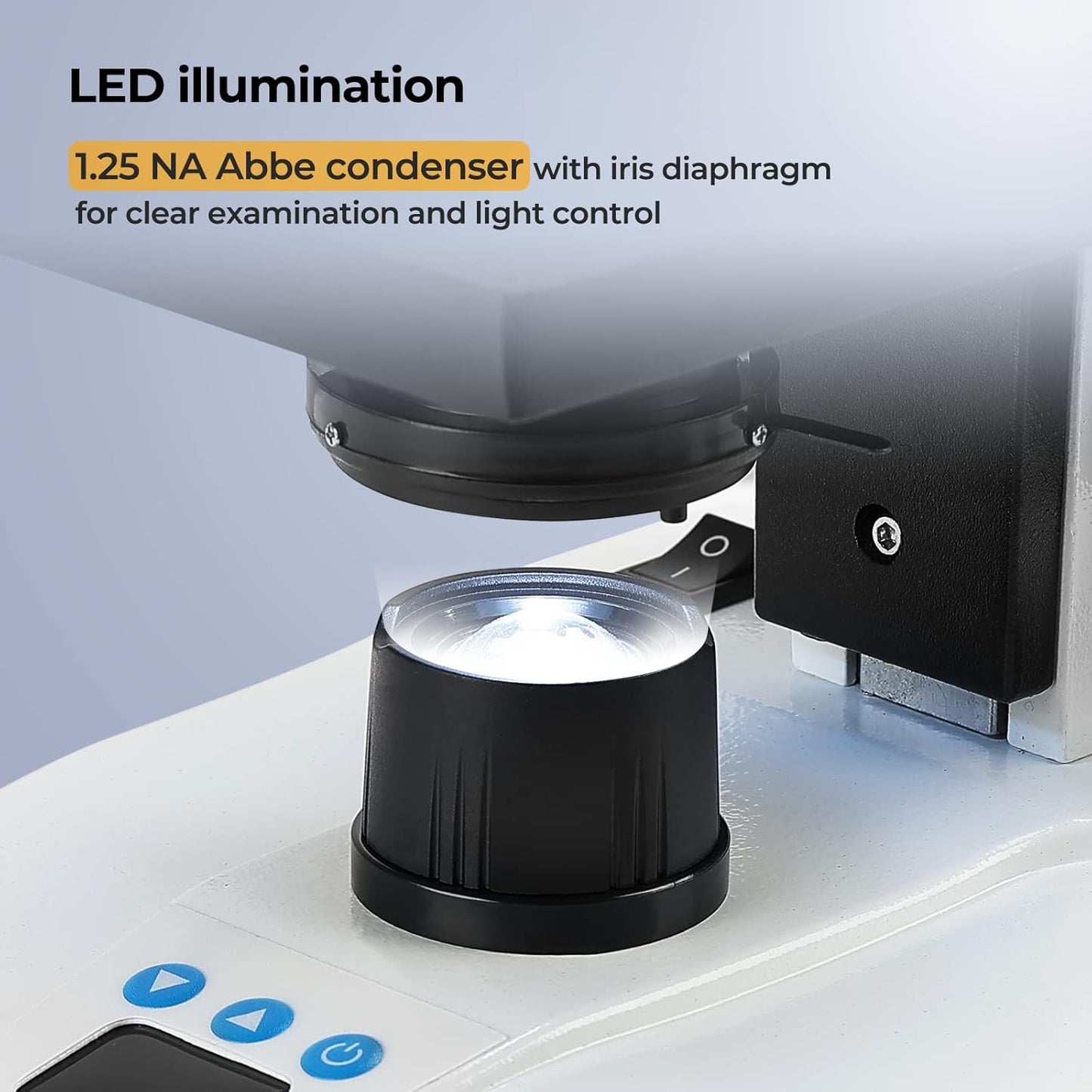 M003 Constant Temperature Trinocular with 50 Pcs Single Concave Microscope Slides