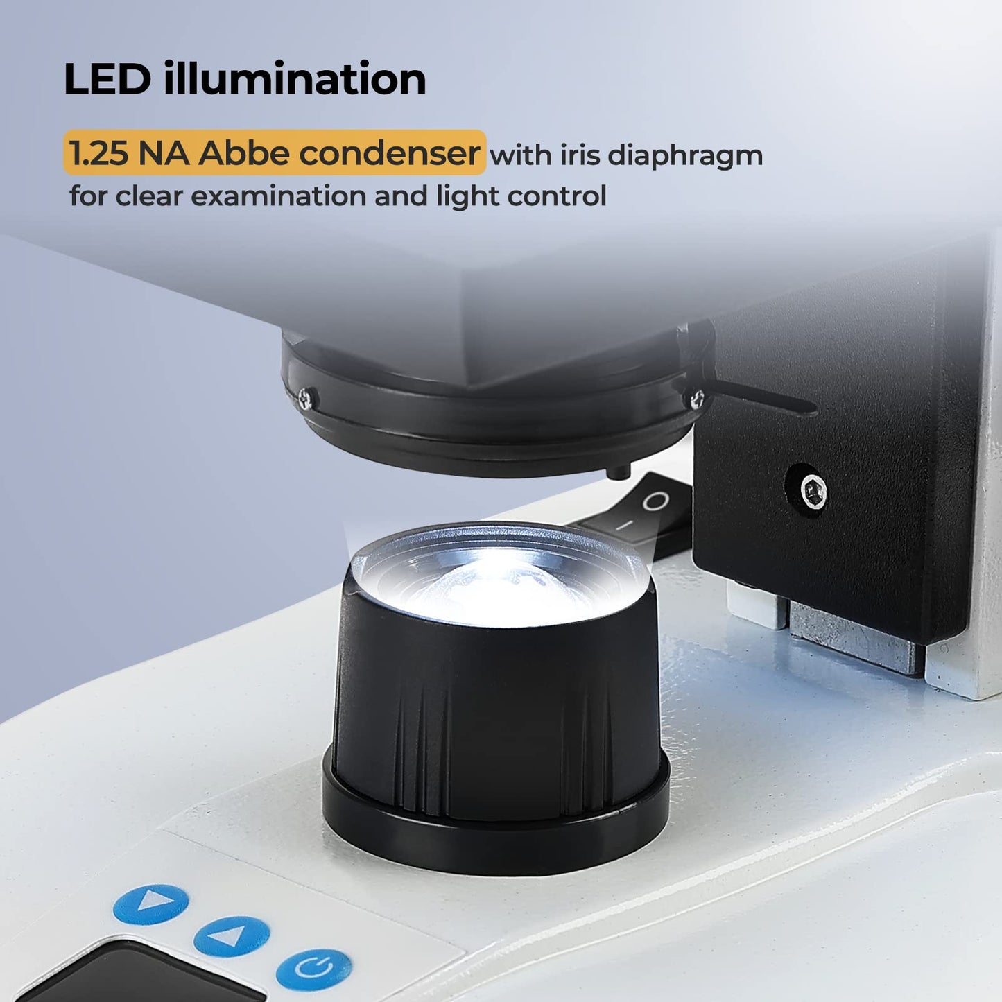 [Blood Version] Vabiooth Dual-View Compound Monocular Microscope 40X-2500X Magnification with 7" LCD Screen 5MP E-Eyepiece, Adjustable Mechanical Stage, Aluminum Carry Box for observing Live Blood