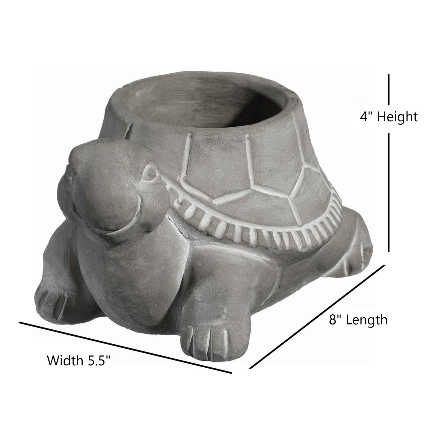 Classic Home and Garden Cement Buddies Animal Planter - Cute Desk Decoration - UV Coated Animal Vase w/Removable Drain Plug - Succulent Planter for Indoor/Outdoor Use (Bird Planter, Rust, Large)