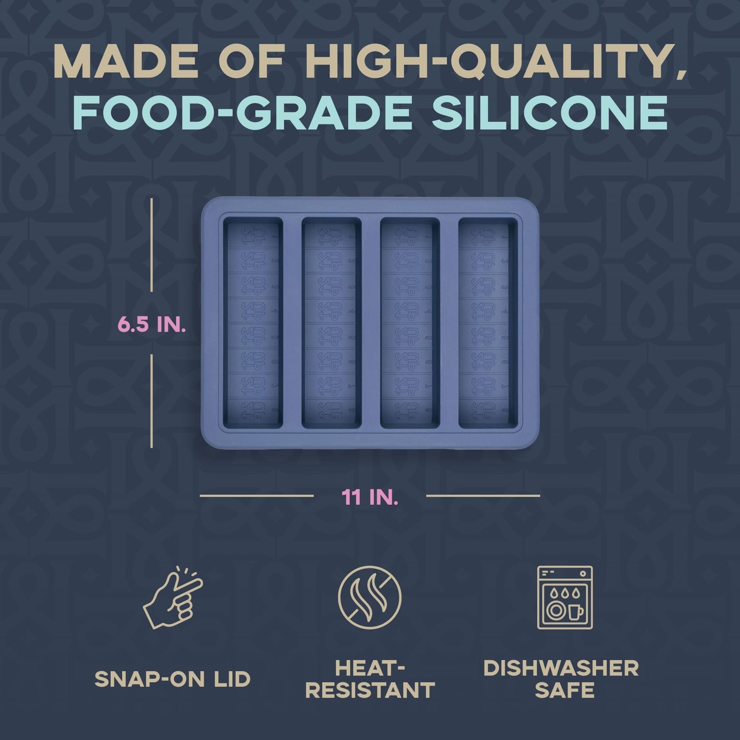 Magical Butter Silicone Non-Stick Tray – BPA-Free Mold for Easy Butter, Brownies, Granola & Chocolate Bars – Creates 8 Tbsp Sticks for Baking & Cooking