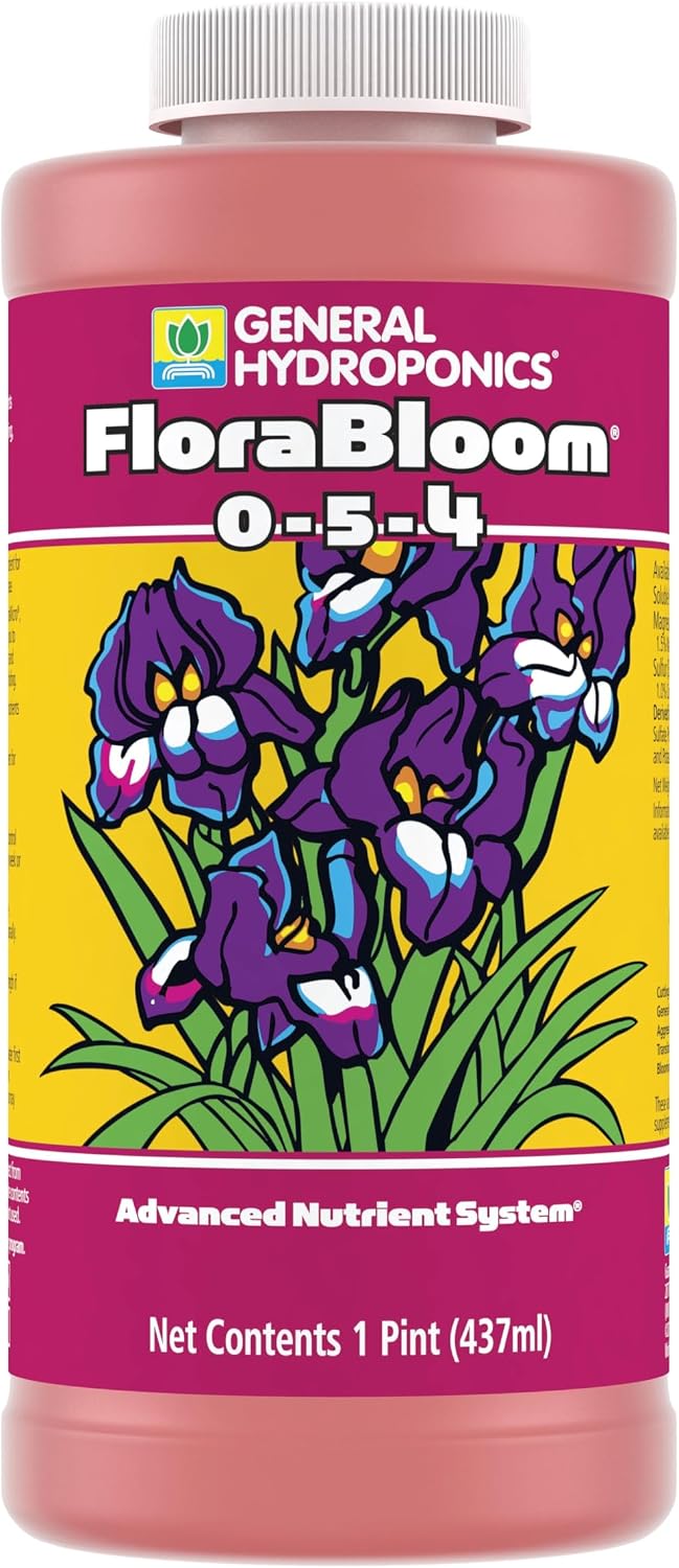 General Hydroponics GH1431 FloraBloom Fertlizer, 16-Ounce, Pink