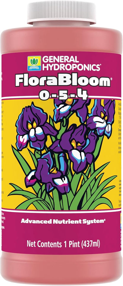 General Hydroponics GH1431 FloraBloom Fertlizer, 16-Ounce, Pink