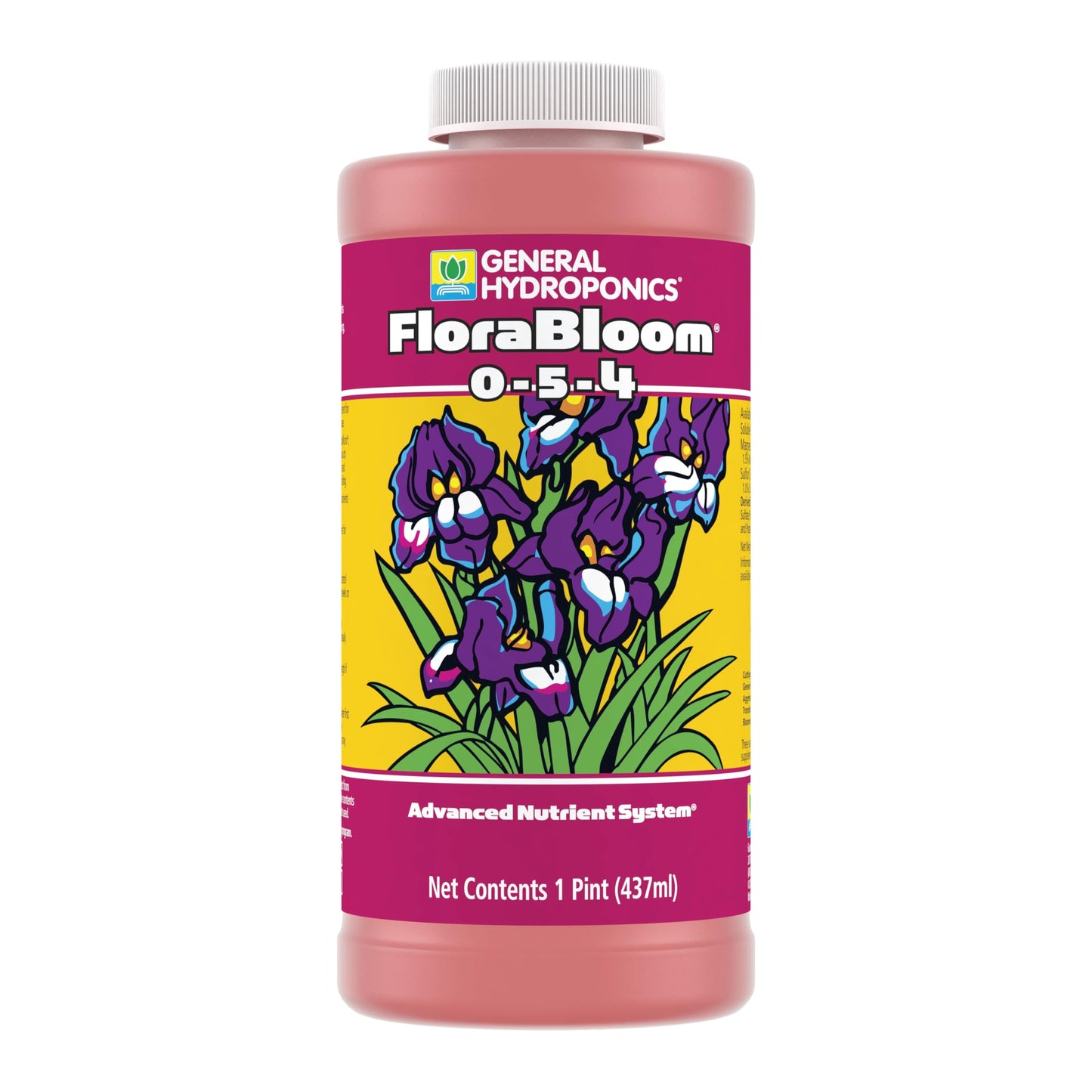 General Hydroponics Florabloom Plant Food, Flora Series Advanced Nutrient System, for Hydroponic Applications and Container Plants, 0-5-4, 16 oz.