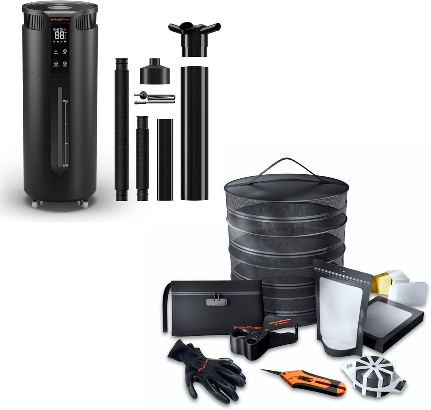 Spider Farmer Cost-Effective 9-in-1 Plant Grow Tools Kit and 16L Humidifier for Large Room Plants Indoor Cool Mist Home Humidifiers with Humidity Control