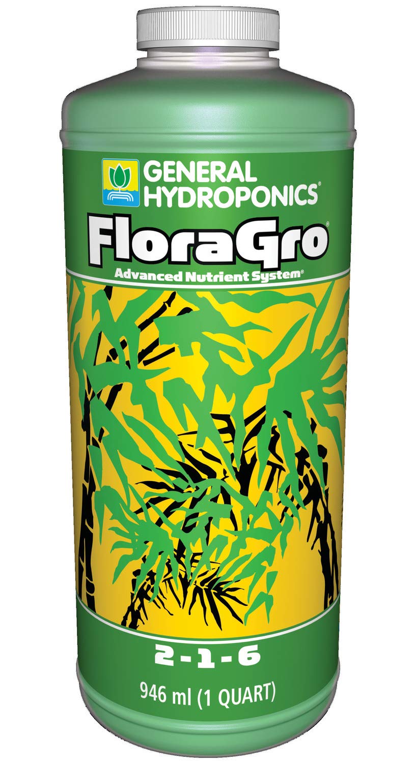 General Hydroponics FloraMicro 5-0-1, Use with FloraBloom & FloraGro For A Tailor-Made Nutrient Mix Ideal for Hydroponics, 1-Quart