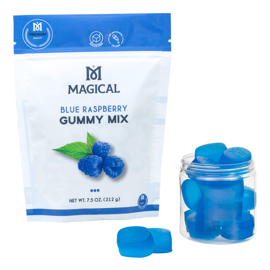 Magical Butter Premium Blue Raspberry Gummy Mix – Organic, Sugar-Free Gelatin Powder for Homemade Gummies – Easy-to-Use Candy Making Mix