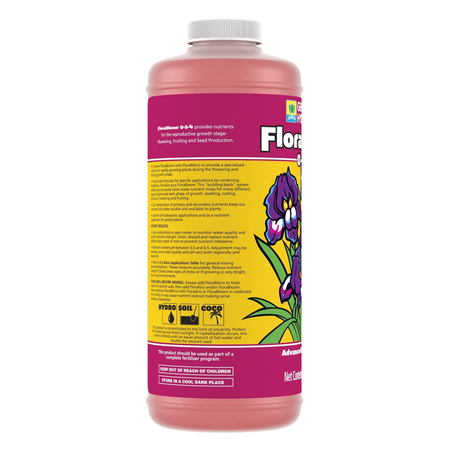 General Hydroponics FloraMicro 5-0-1, Use with FloraBloom & FloraGro For A Tailor-Made Nutrient Mix Ideal for Hydroponics, 1-Quart