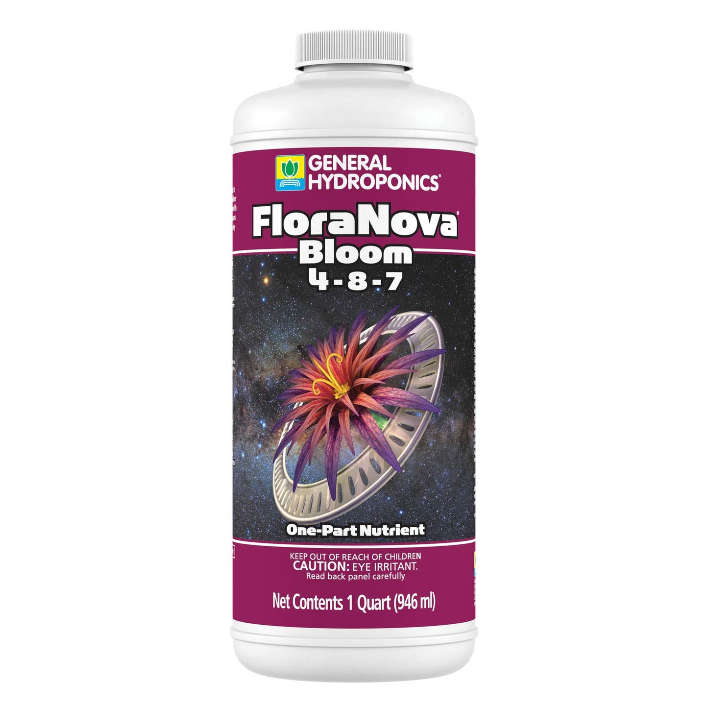 General Hydroponics HGC718807 FloraNova Grow 7-4-10, Robust Strength Of Dry Fertilizer But In Rapid Liquid Form Use For Hydroponics, Soilless Mixtures, Containers & Garden Grown Plants, 2.5-Gallon