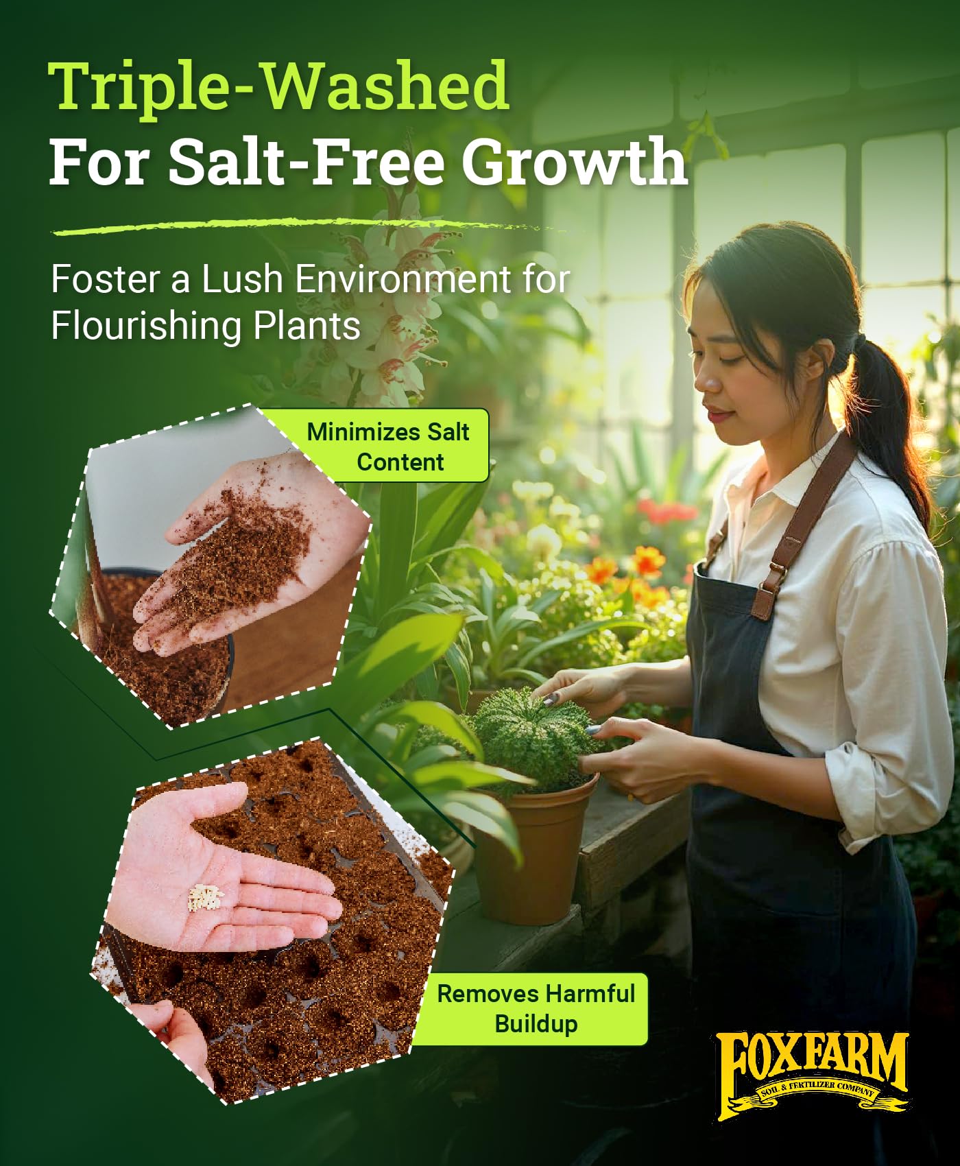 FoxFarm BushDoctor Coco Loco Soil Potting Mix, Triple-Washed for Reduced Salt, Retains Water, Includes Bat Guano & Earthworm Castings - Ideal for All Gardens 12 Quart (2 Pack)