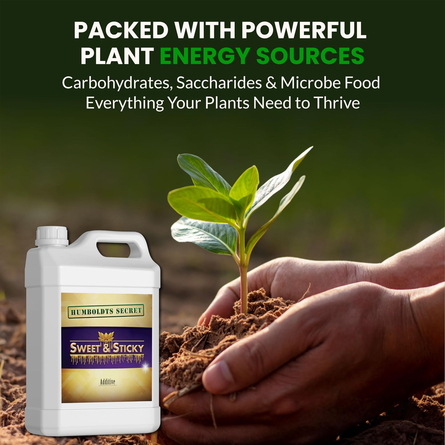 Humboldts Secret Sweet & Sticky Carbohydrate and Saccharide Plant Energy Additive | Indoor and Outdoor Plant Nutrients Enhancer for Growth and Aroma | Boosts Flavor and Resin Development | 32 Ounce