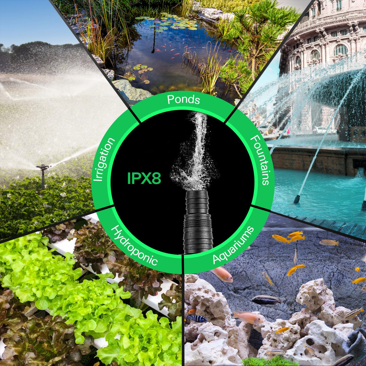 VIVOSUN Submersible Water Pumps, Multiple Flow Options