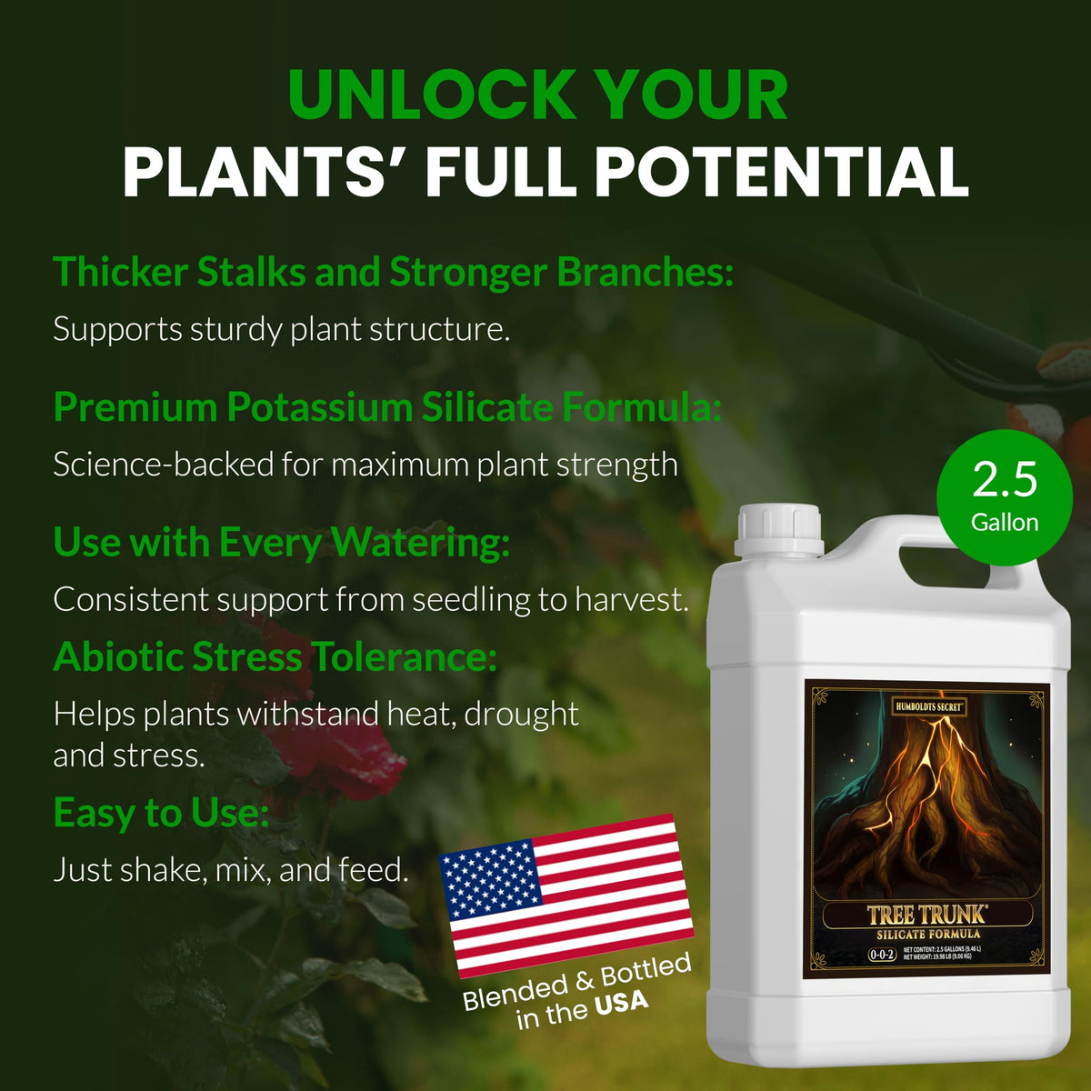 Humboldts Secret Tree Trunk Potassium Silicate Supplement