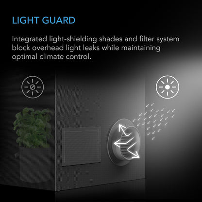 AC Infinity Light-Blocking Grow Tent Duct Vents, Multiple Sizes
