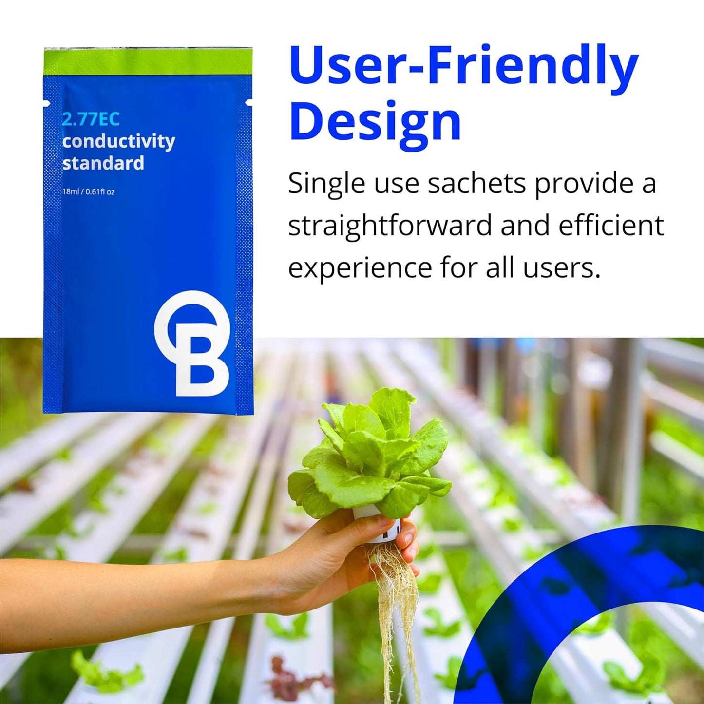 Bluelab EC 2.77 Conductivity Calibration Solution - Easy Calibration for pH Pens, pH Meters and Probes - Compatible with Bluelab Conductivity Probes - 30 Sachet Box, 18ml Each