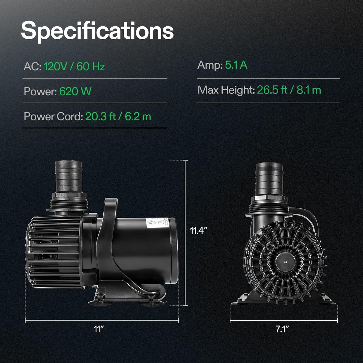 VIVOSUN Submersible Water Pumps, Multiple Flow Options