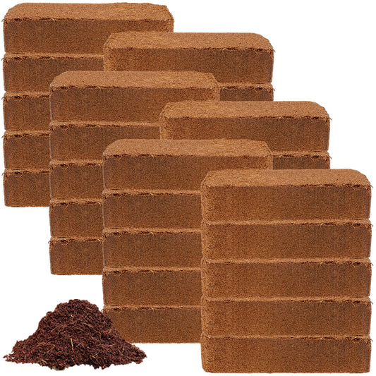 Coco Bliss 650gm Bricks (30-Pack) - Organic Coco Coir for Plants - OMRI-Listed Coco Coir for Garden Soil & Potting Mixes - Coconut Fiber Mixes with Potting Soil for Indoor Plants & Outdoor Plants