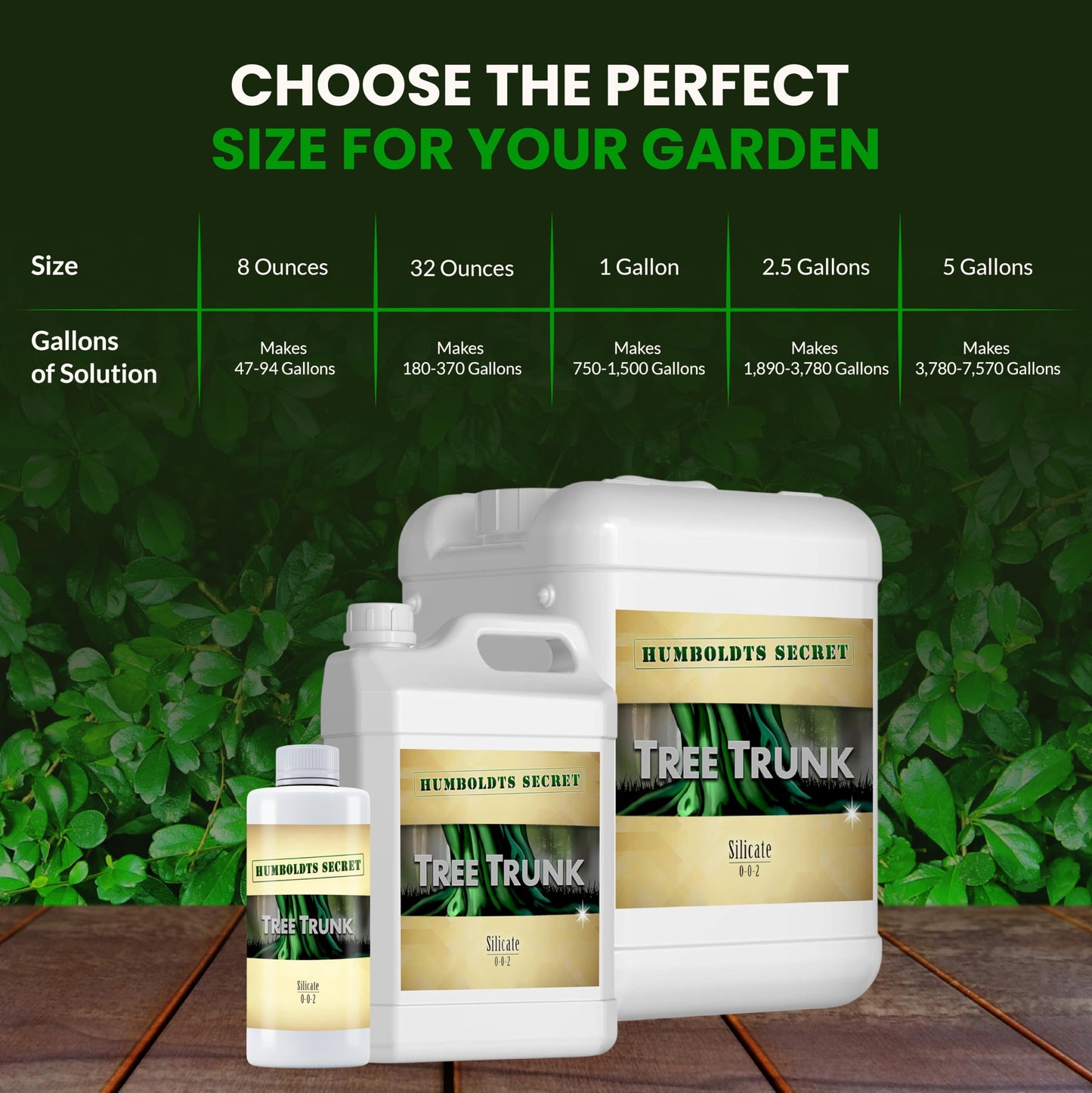 Humboldts Secret Tree Trunk | Potassium Silicate Additive | Liquid Fertilizer for Thicker Stalks, Stress Resistance & Branch Development | Indoor & Outdoor Plant Food, Hydroponic Nutrients, 32 Ounce