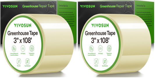VIVOSUN Greenhouse Repair Tape, 6.3 mil 3" x 108' Weatherproof Clear Poly Patch Tape, Heavy Duty Greenhouse Sheeting Coverings Film Tape for Plastic Sheeting and Tents