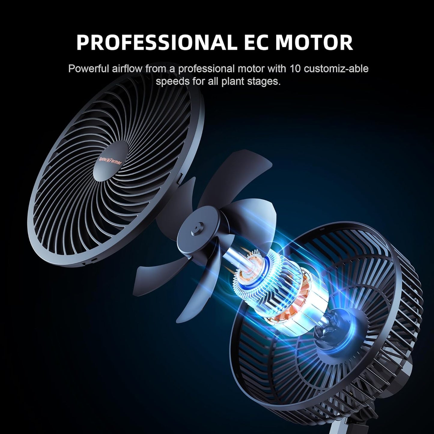 Spider Farmer New Grow Tent Fan 6" and SF300 LED Grow Lights Sunlike Full Spectrum Plant Grow Light