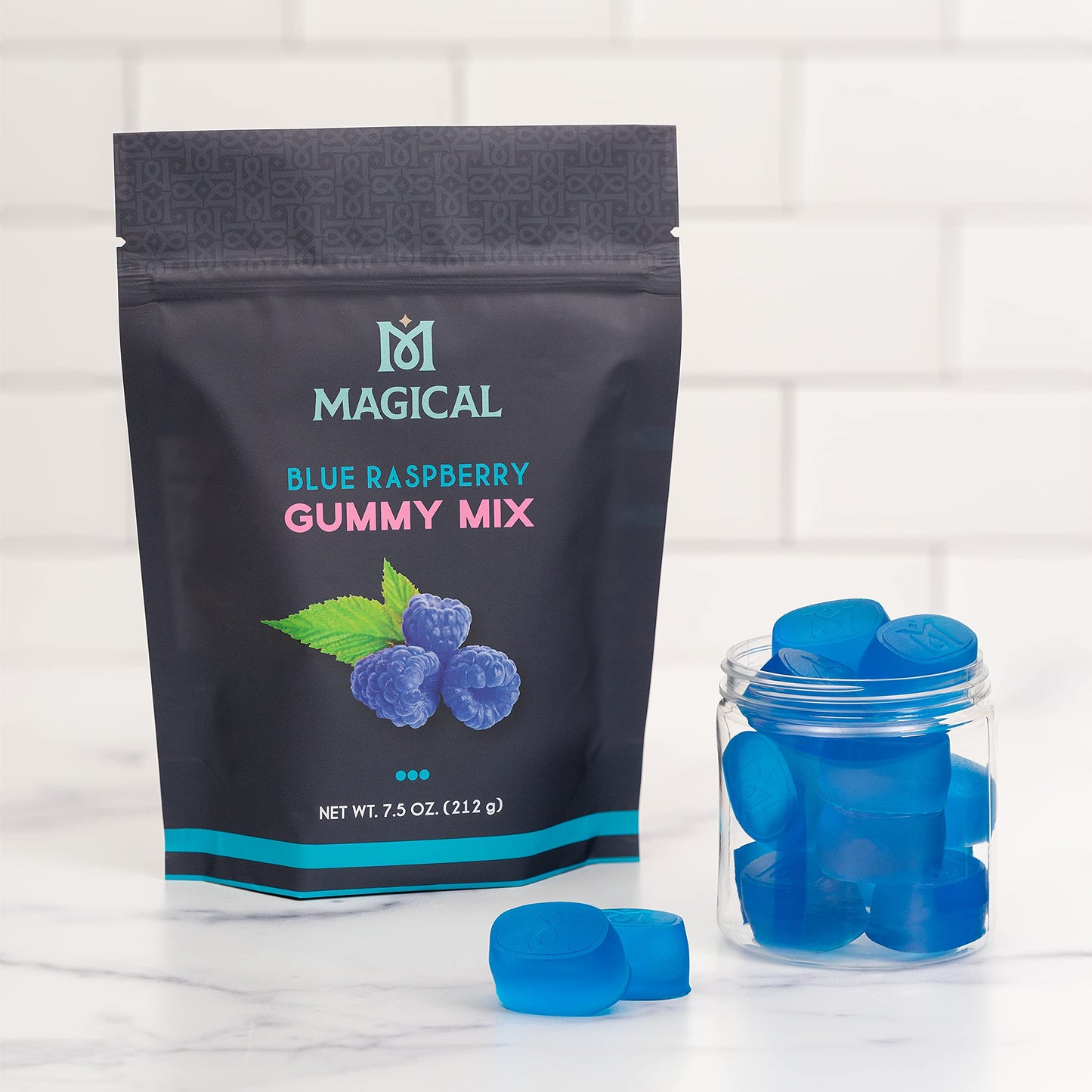 Magical Butter Gummy Mix & Silicone Mold Kit – Mango & Watermelon Normal Mix with 10 mL Gummy Mold – Fruity Gelatin Powder Candy Making Set