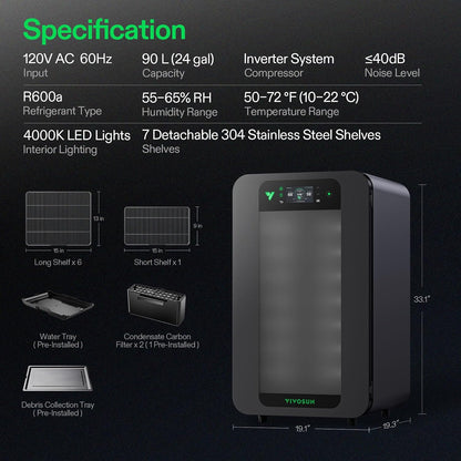 VIVOSUN VCure Smart Post-Harvest Box with Temp & Humidity Control