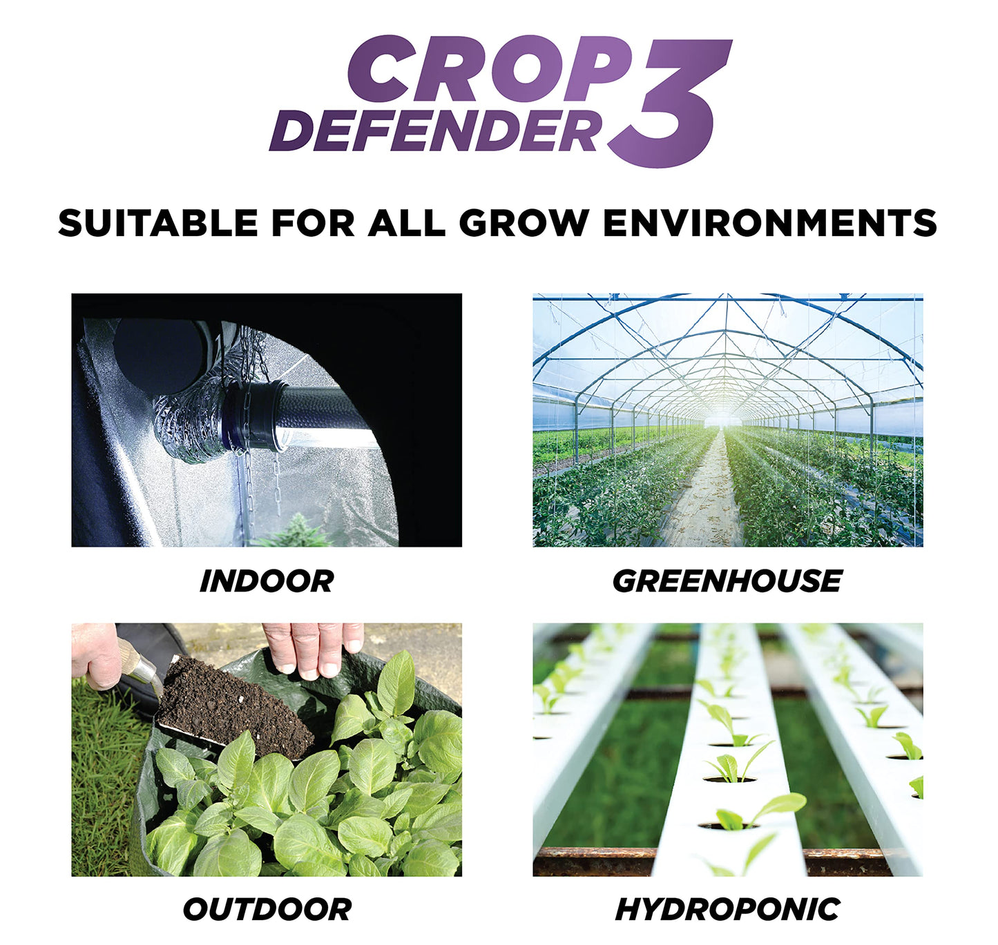 Grower's Ally Crop Defender 3 Ready-to-Use 24 oz | Natural, Safe & Organic Insecticide & Fungicide Control for Plants - Powdery Mildew, Spider Mites & Russet Mite Killer, OMRI Listed