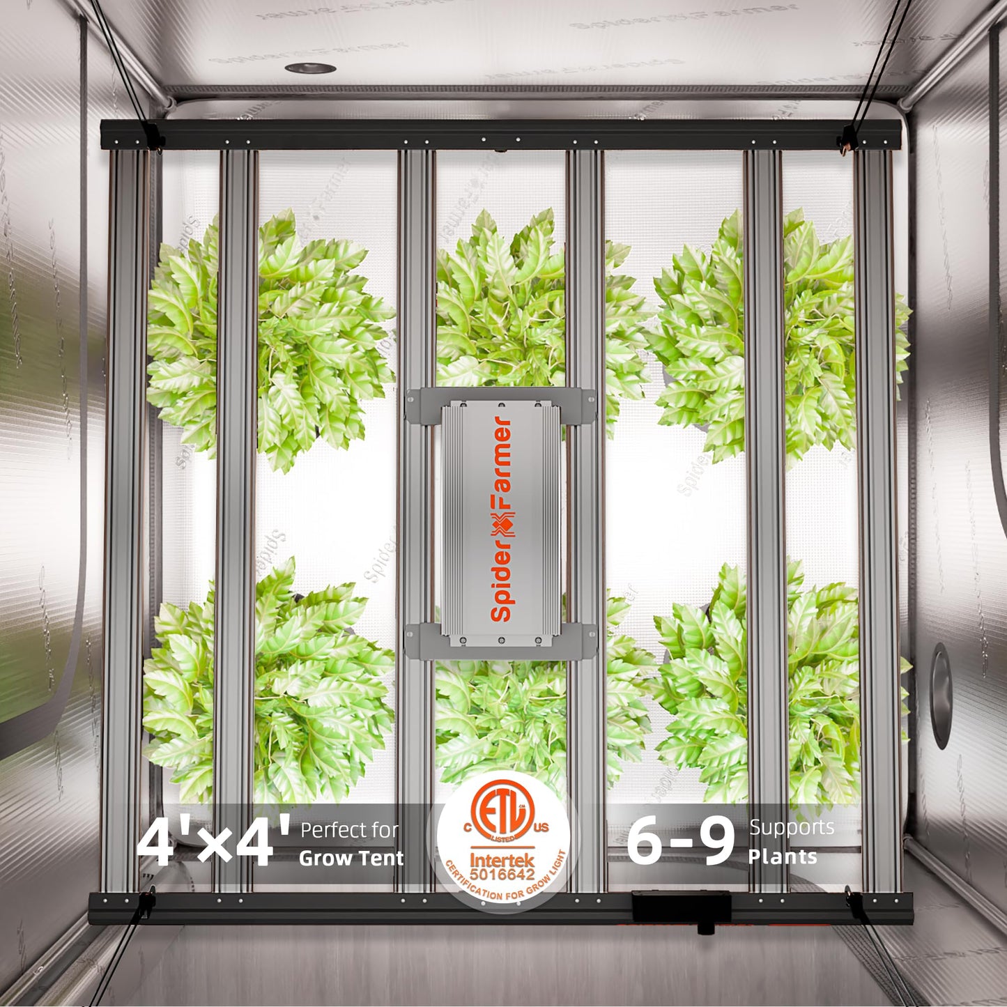 Spider Farmer G1000W Commercial Grade Cost-Effective 1000W LED Grow Lights, 2025 Upgraded App Remote Control, Vertical Farming Co2 Bar LED Growing Lamp, 4x4 & 5x5 Coverage