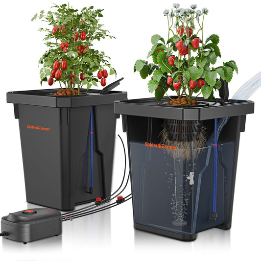 Spider Farmer DWC Hydroponics Growing System Kit 4 Buckets for Indoor Plant