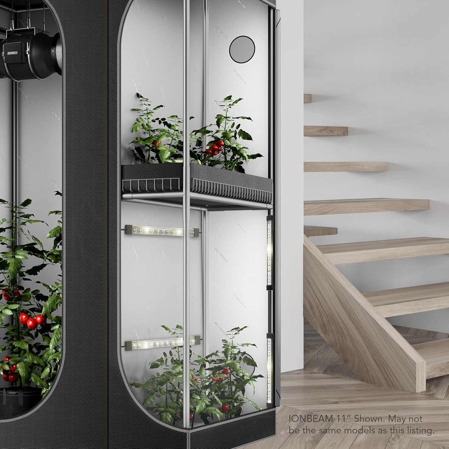 AC Infinity IONBEAM S16, Full Spectrum LED Grow Light Bars 16”, Deeper Penetration Samsung LM301H EVO Diodes and Digital Dimming Timer Controller, for Veg Bloom Indoor Plants, Grow Tents, Greenhouses