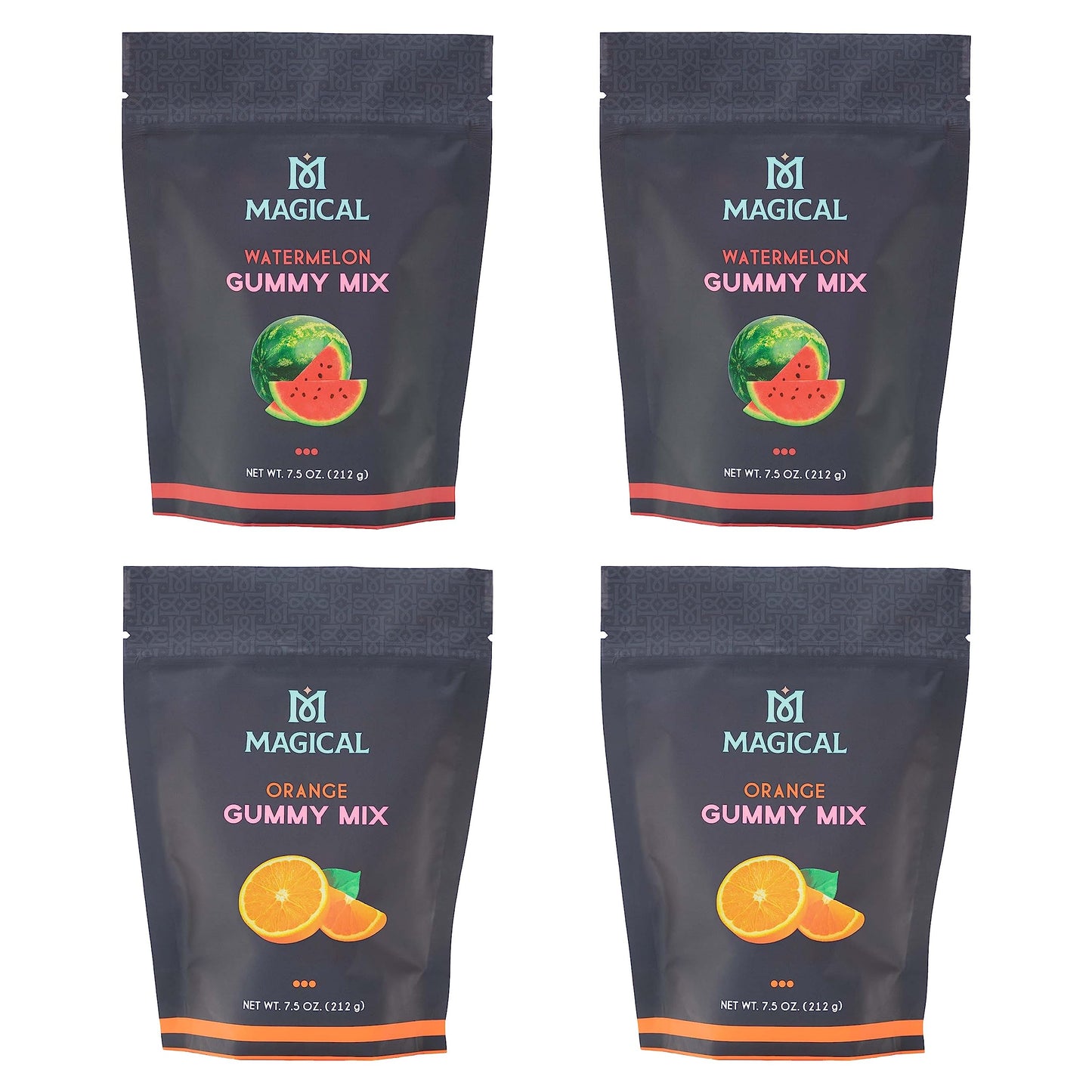 Magical Butter Normal Gummy Mix 4 Pack – Watermelon & Orange – Easy, Warm-Water Candy Mix for Homemade Gummies
