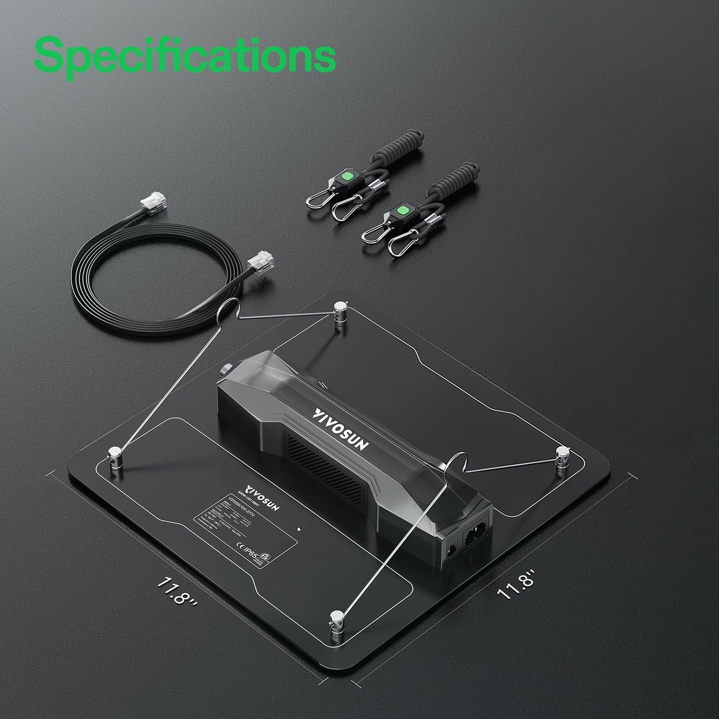 VIVOSUN VS2000 LED Grow Light with Full Spectrum Diodes & Brand Driver Dimmable Lights Sunlike for Seedling Veg & Bloom Plant Grow Lamps for 2x4/3x3 Grow Tent