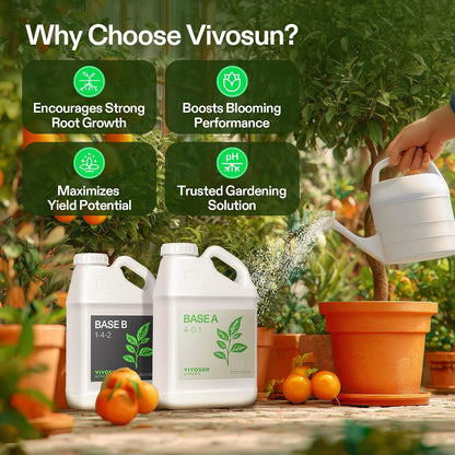 VIVOSUN Base A and B Liquid Nutrients, Size and Pack Options