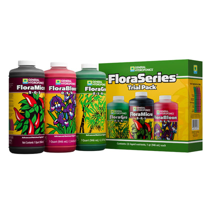 General Hydroponics FloraSeries Nutrients and Trial Packs