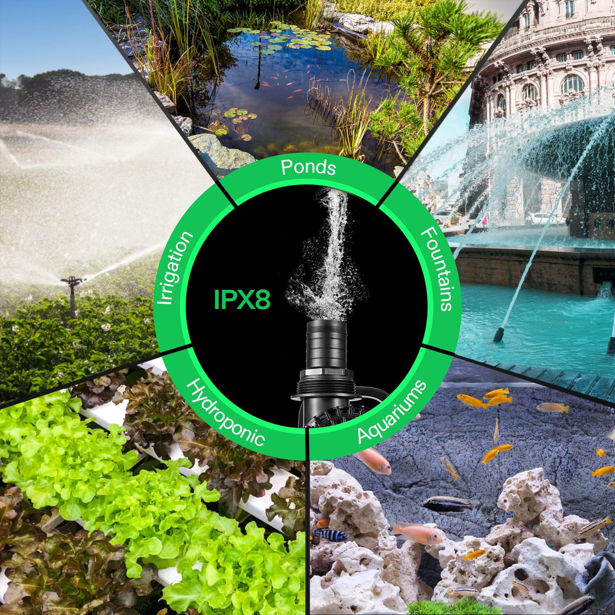 VIVOSUN Submersible Water Pumps, Multiple Flow Options