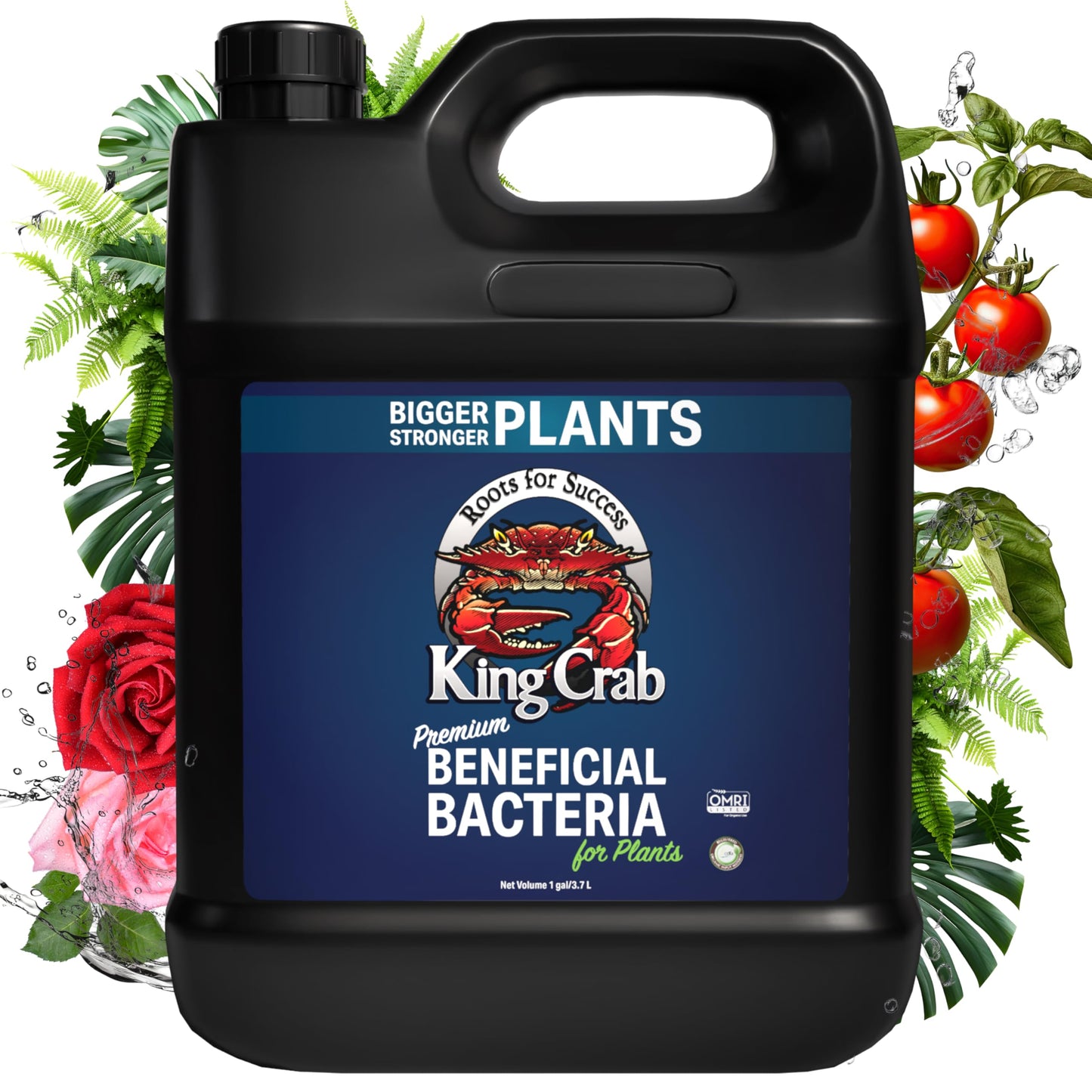 King Crab Instant Compost Tea, Root Stimulator for Plants, Ultra Concentrated OMRI Organic Bacteria, 275 Million Organisms per ml, Roses, Tomatoes, Houseplants, Soil Conditioner, Soil Microbes