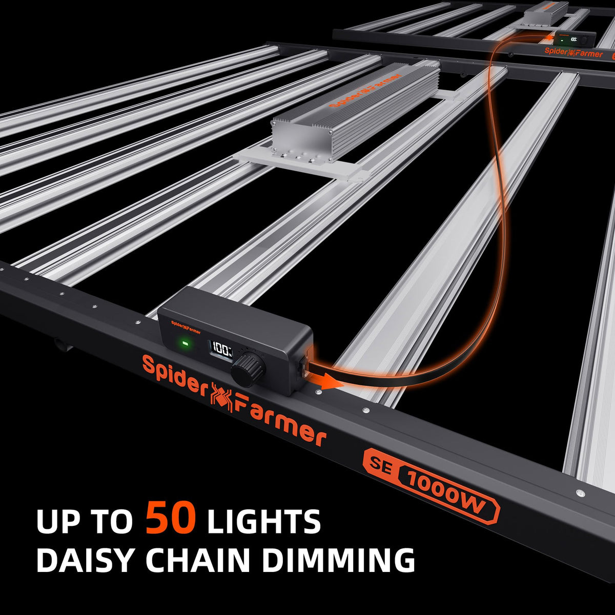 Spider Farmer SE5000 LED Grow Light 480W for 4x4 Grow Tents, App‑Controlled