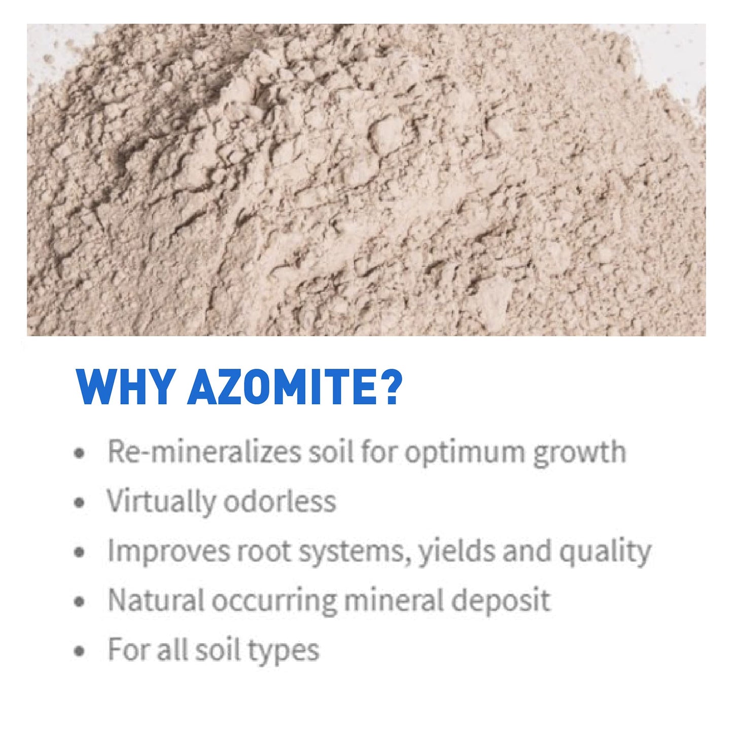 Azomite Organic Micronized Trace 0-0.2 Fertilizer Bulk Bag of 67 Essential Minerals OMRI Certified, 5Lbs Tan