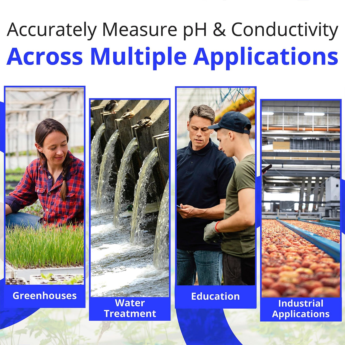 Bluelab Combo Meter for pH, Temperature & Conductivity in Water - Easy Calibration, Digital EC/TDS/PPM Tester for Hydroponics & Indoor Plants (METCOM)