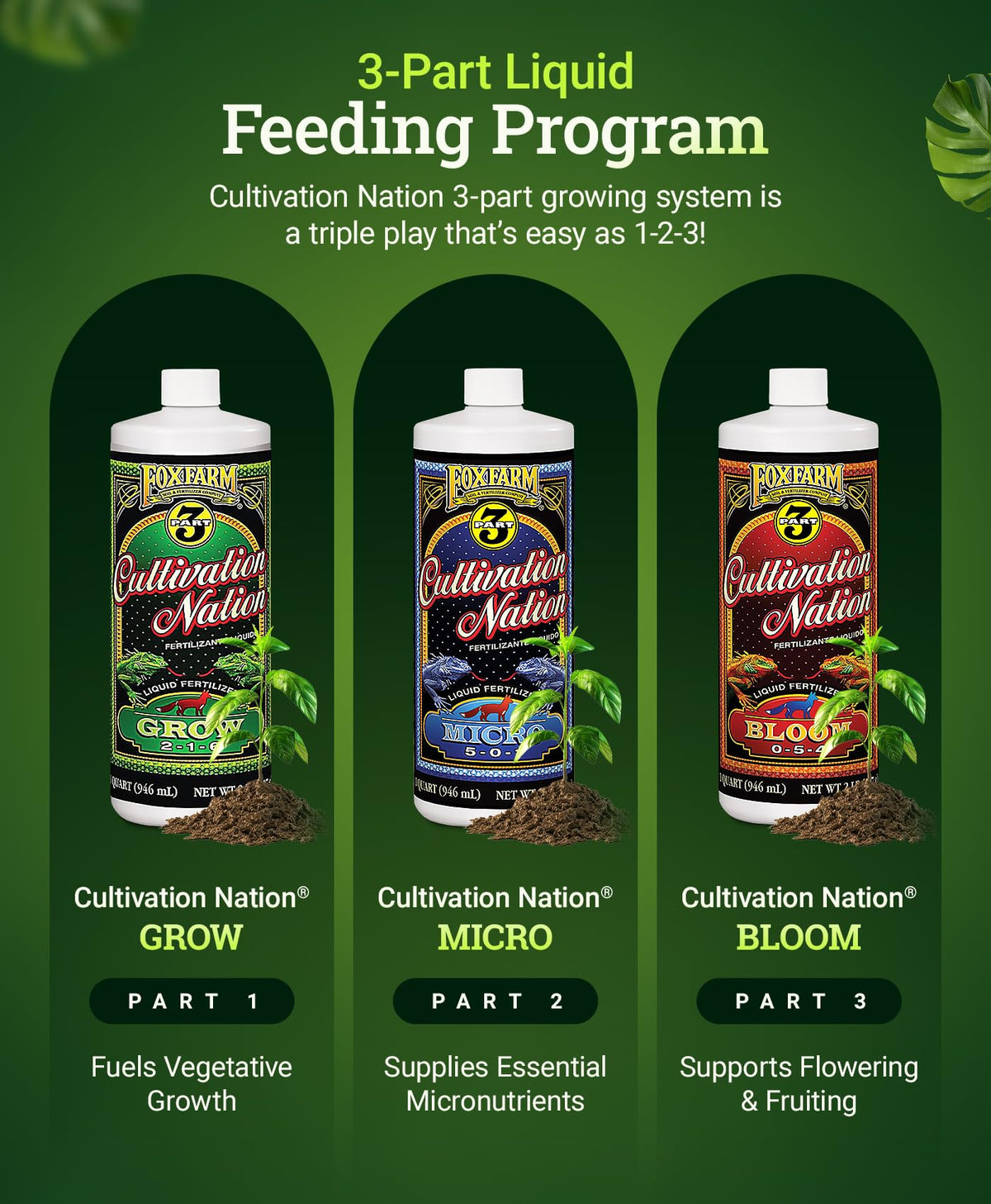 FoxFarm Cultivation Nation Bloom Liquid Plant Food