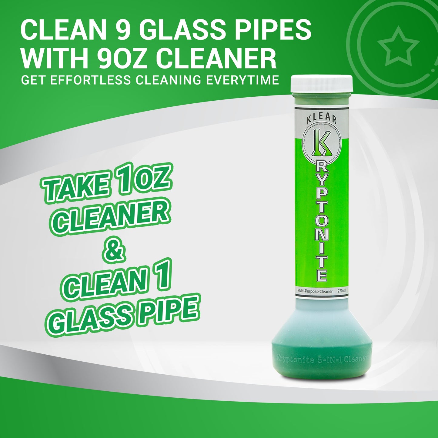 KLEAR Kryptonite Multipurpose Glass Cleaner 3-Pack | Powerful 5 in 1 Cleaning Combo | Glass Friendly & Alcohol-Free Glass Cleaner| Coat, Relax, Rinse| 9 oz (Pack of 3)