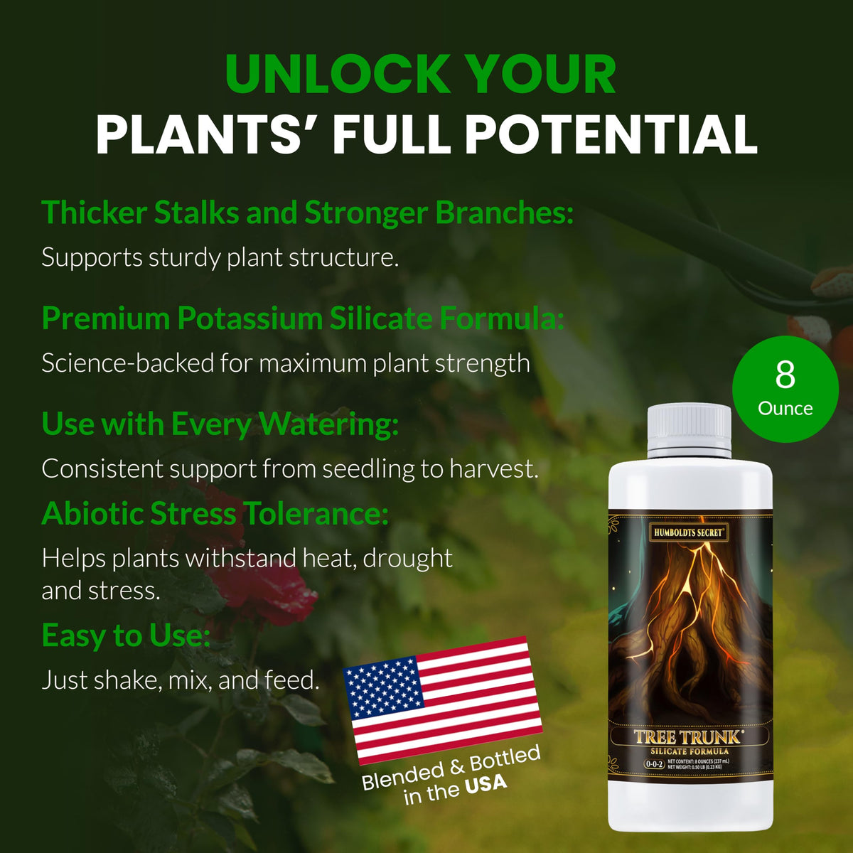 Humboldts Secret Tree Trunk Potassium Silicate Supplement