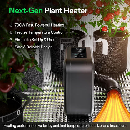 VIVOSUN AeroFlux 700W PTC Grow Tent Heater with Thermostat, APP & VPD