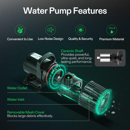 VIVOSUN Submersible Water Pumps, Multiple Flow Options