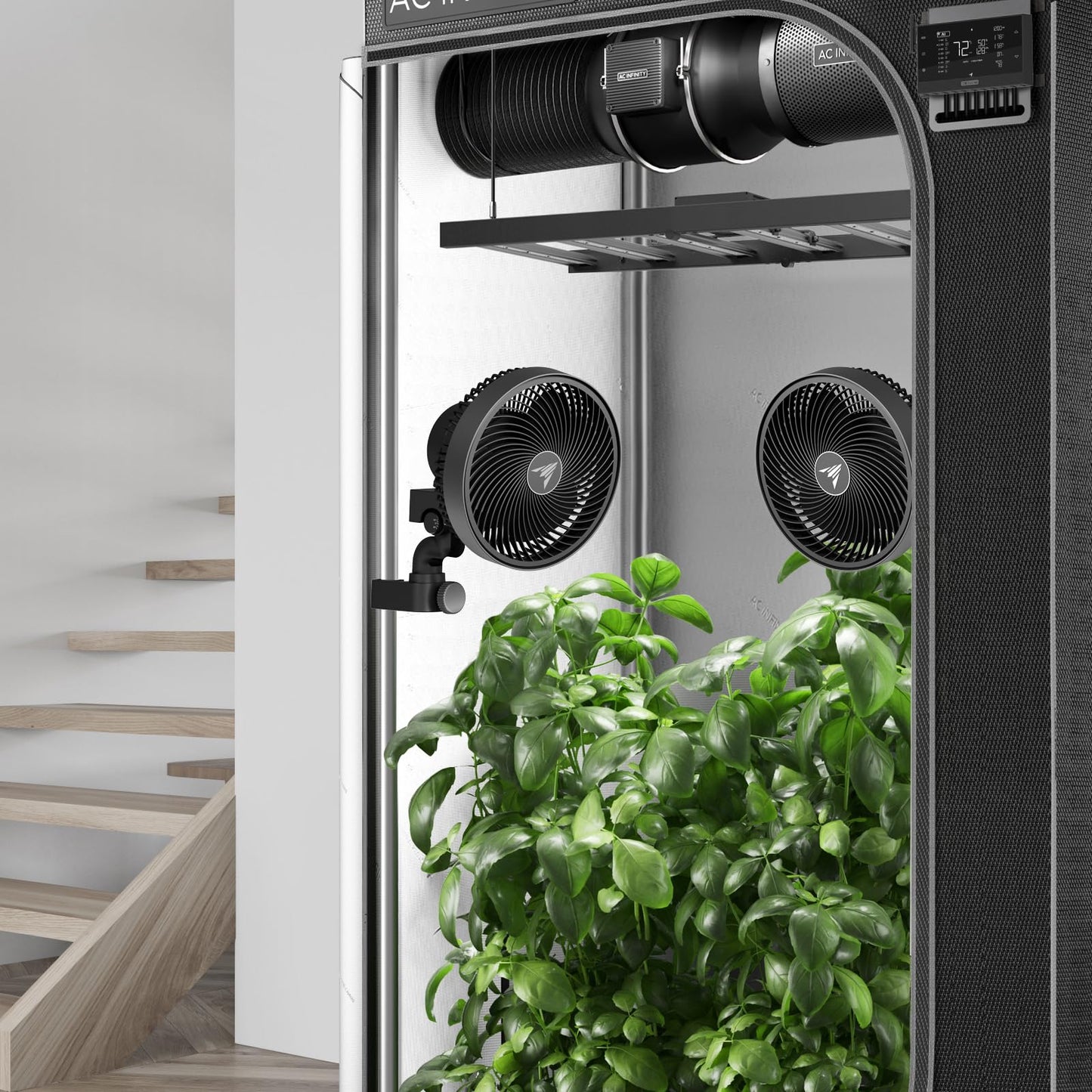 AC Infinity CLOUDRAY S6, Grow Tent Clip Fan 6” with Redesigned Long-Life EC Motor, Custom 10 Dynamic Wind Speeds and 10-Level Oscillation, Weatherproof IP-54, for Hydroponics Circulation Cooling