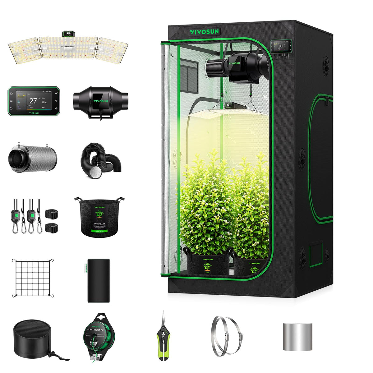 VIVOSUN Smart Grow Tent Kits, Multiple Sizes