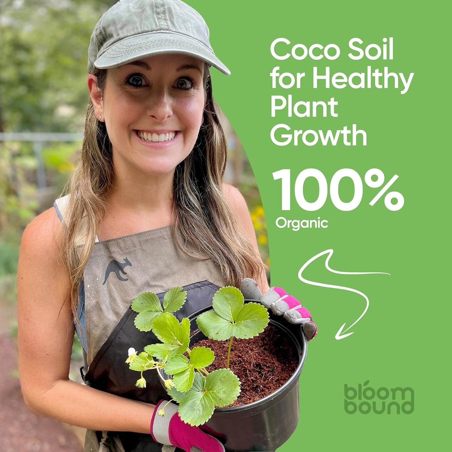 Coconut Coir Large Brick 10lb - OMRI Listed Organic Potting Soil, Coco Soil Block for Plants, pH Balanced Potting Mix, Low EC Compressed - Coco Coir Bulk Vegetables, Herbs