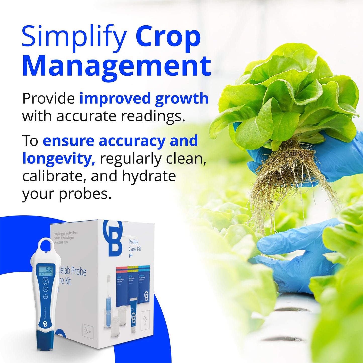 bluelab pH Pen - ± 0.1 pH Accurate, Durable Double Junction Probe, Waterproof & Floats, Auto Temperature Compensation, Easy Calibration - Made in NZ